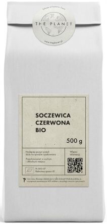 SOCZEWICA CZERWONA BIO 500 g - THE PLANET
