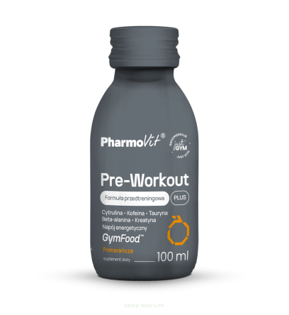 Pre-Workout Plus Formuła przedtreningowa (pomarańcza) 100 ml | GymFood Pharmovit