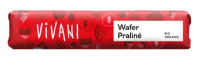 BATON MLECZNA CZEKOLADA Z NADZIENIEM PRALINOWYM Z KAWAŁKAMI WAFELKÓW BIO 40 g - VIVANI