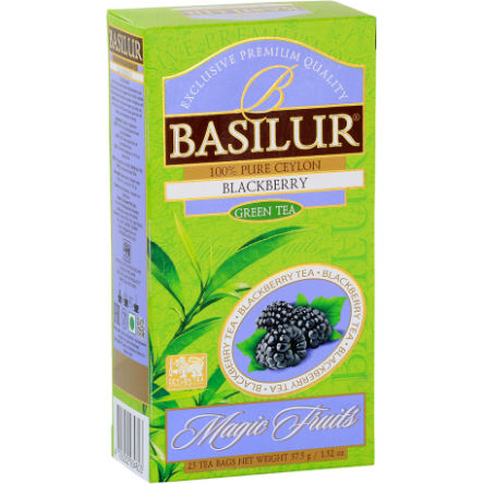 Herbata zielona BLACKBERRY saszetki 25x1,5g - Basilur