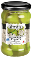 Papryczki zielone pikantne nadziewane serem 150g - Almito