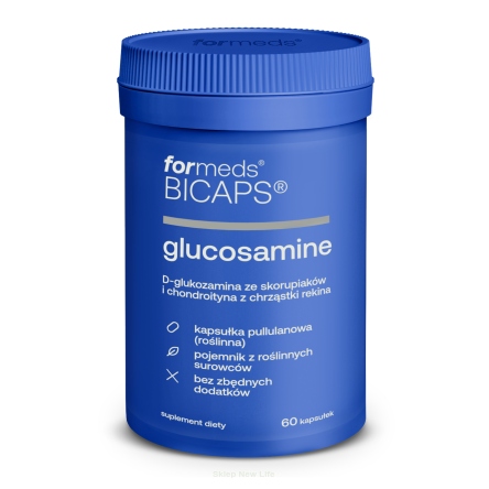 BICAPS GLUCOSAMINE Suplement diety Glukozamina + chondroityna 60 kaps. - Formeds
