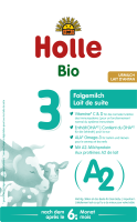 MLEKO A2 KROWIE 3 NASTĘPNE DLA NIEMOWLĄT PO 6 MIESIĄCU BIO 400 g - HOLLE