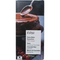 CZEKOLADA KUWERTURA GORZKA DO GOTOWANIA WEGAŃSKA BIO 150 g - VIVANI