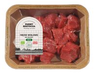 MIĘSO GULASZOWE WOŁOWE SUROWE BIO 300 g - FARMY  ROZTOCZA (NA ZAMÓWIENIE)