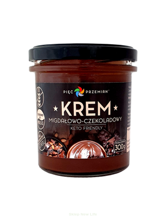 Krem migdałowo-czekoladowy KETO 300 g - Pięć Przemian