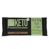 CZEKOLADA PROTEINOWA O SMAKU SŁONY KARMEL KETO BIO 40 g - COCOA