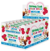 Zdrowy lizak Mniam-Mniam na gardło malina (ŁEZKA) - Starpharma