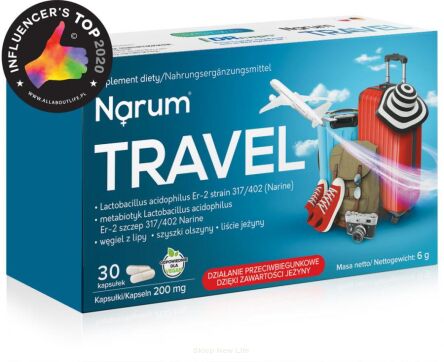 Narum Travel Działanie Antybiegunkowe 200 mg | 30 kapsułek - Narine