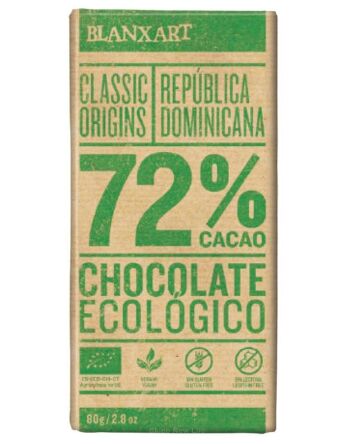 Czekolada gorzka 72% Dominikana BEZGL. BIO 80 g